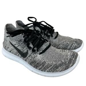 Nike free rn flyknit Running Shoes women’s sneakers gray lightweight mesh 6.5